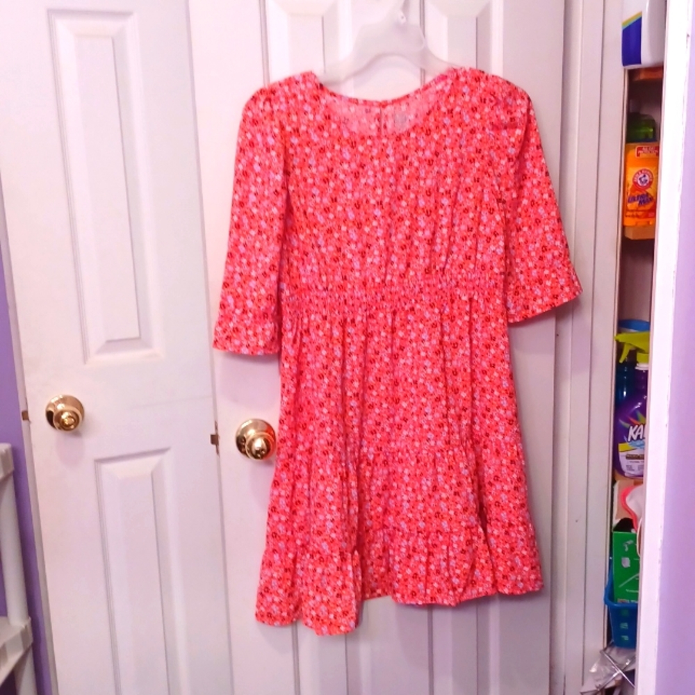 Pink floral dress